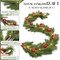 2 Pcs 12.4ft Pre Lit Christmas Cedar Garland with 20 LED Lights (Red)